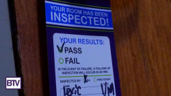 One of the inspection slips to let students know how their room inspection went.
