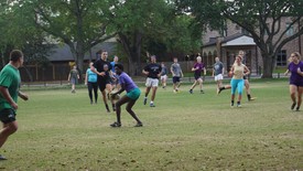 Both rugby teams practice together to prepare for upcoming games.  (photo: Breanne Bizette)