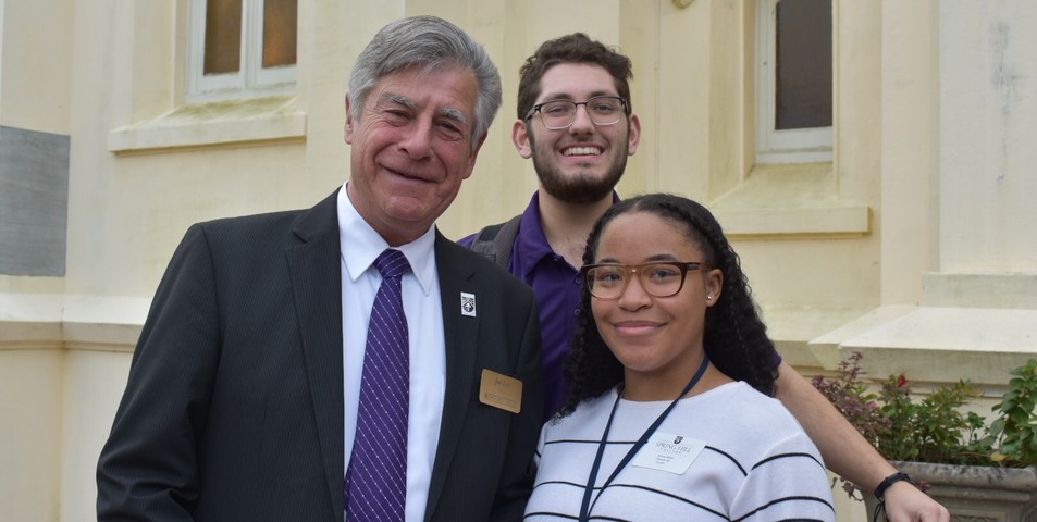Blake Flood: Dr. Lee with Easton Hollis and a prospective student