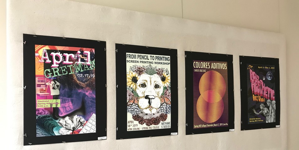 Janden Richards: Students from ART 320 put on a graphic poster display in the Bedsole Gallery 