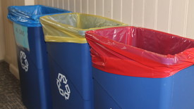 Recycling bins have been noticeably absent from campus. (photo: )