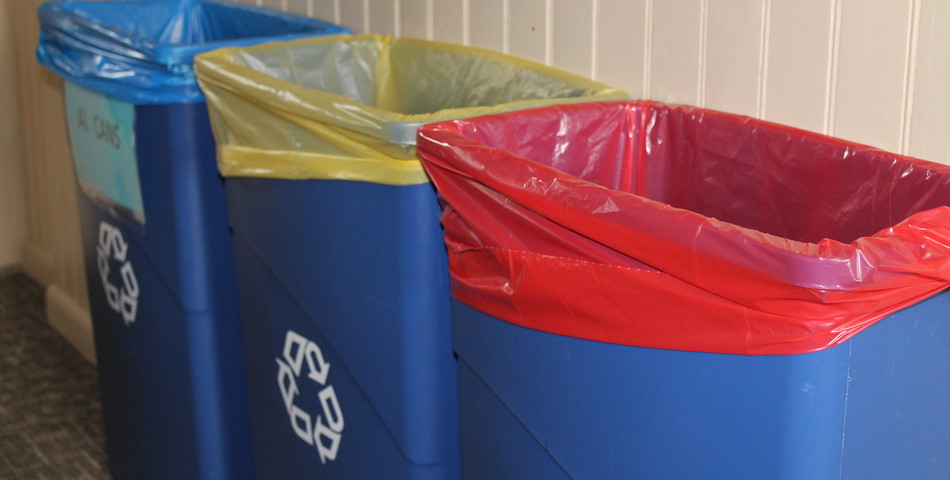 : Recycling bins have been noticeably absent from campus.