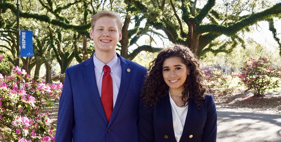 : Student Government Association President Matthew Lash and Vice President Dionte Rudolph.
