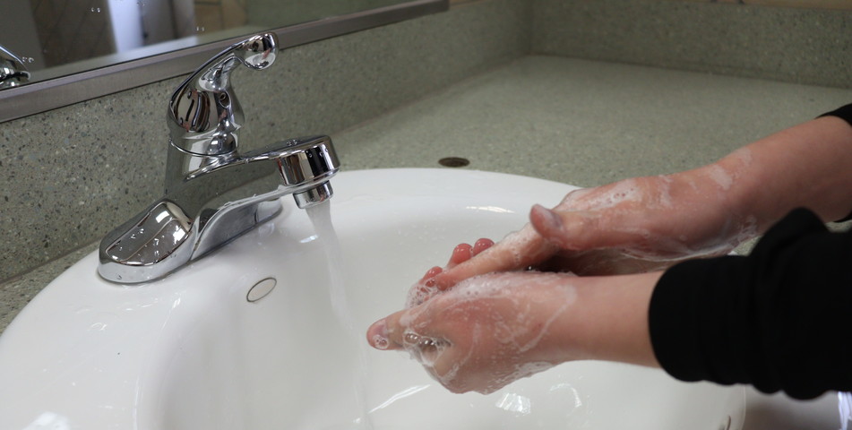 : Student Washing Hands
