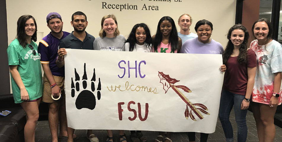 Courtesy of Joy Morris, Residence Life.: A hurricane brought Florida State University and Spring Hill College students together earlier this month.